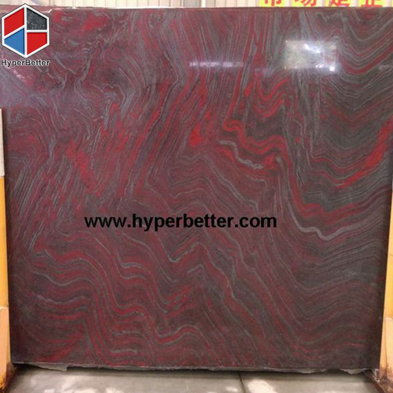 Iron red granite slab