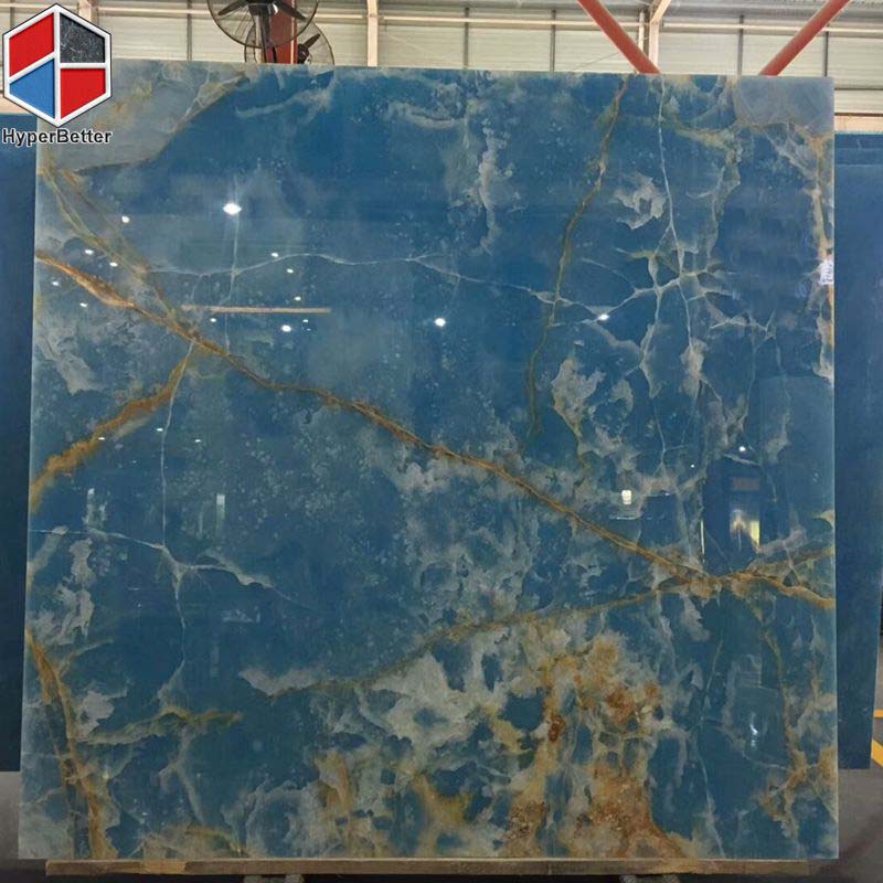 golden blue onyx tile