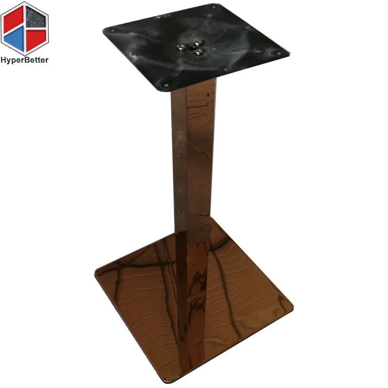 Metal pedestal brushed stainless steel dining table bases