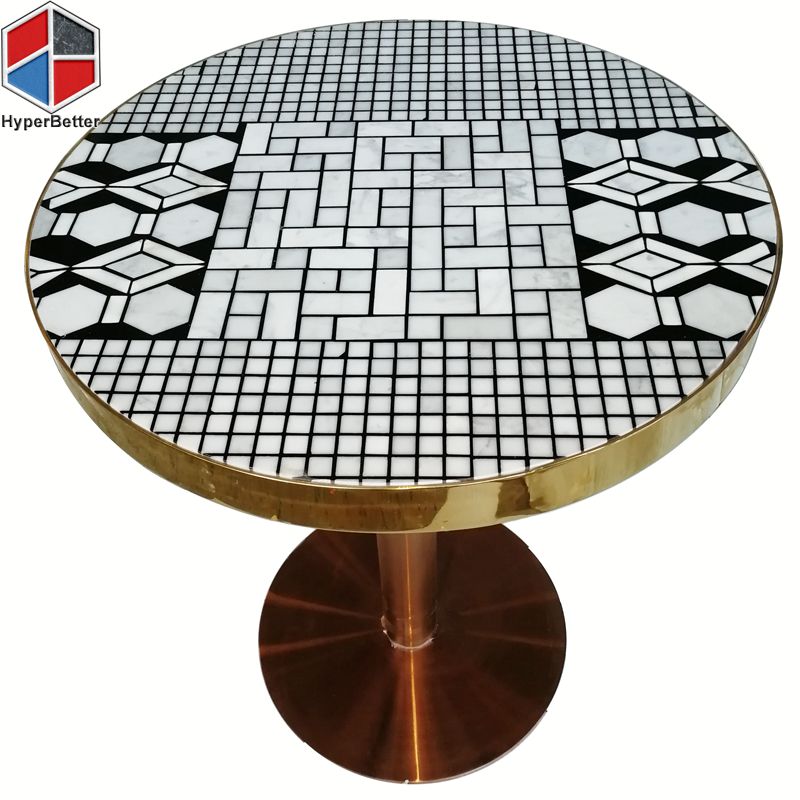 mosaic marble top coffee table