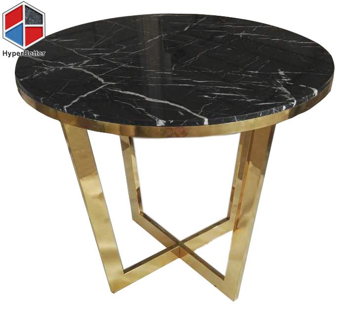 Round Black marble table top
