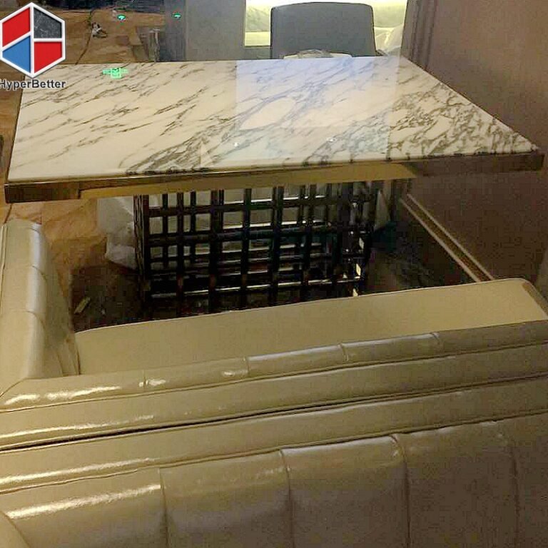 Customized shape patagonia granite dining table top Marble table factory