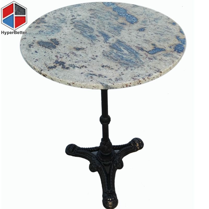 Tropical storm outdoor round granite dining table