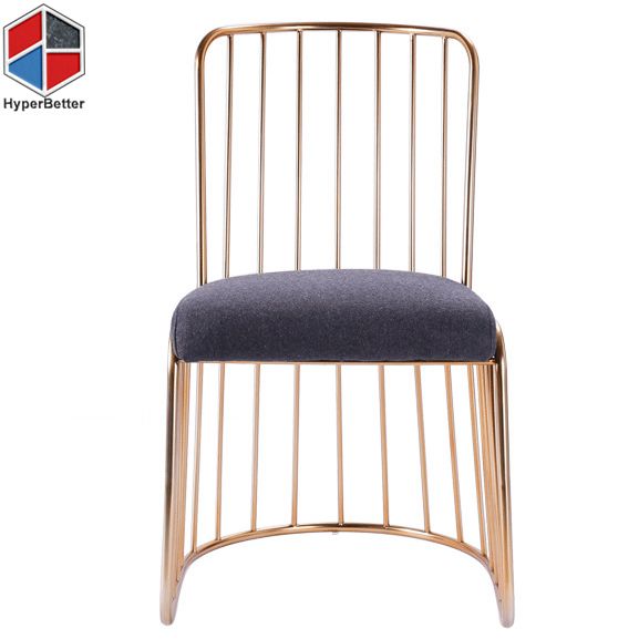 Simple design gold metal dining chair