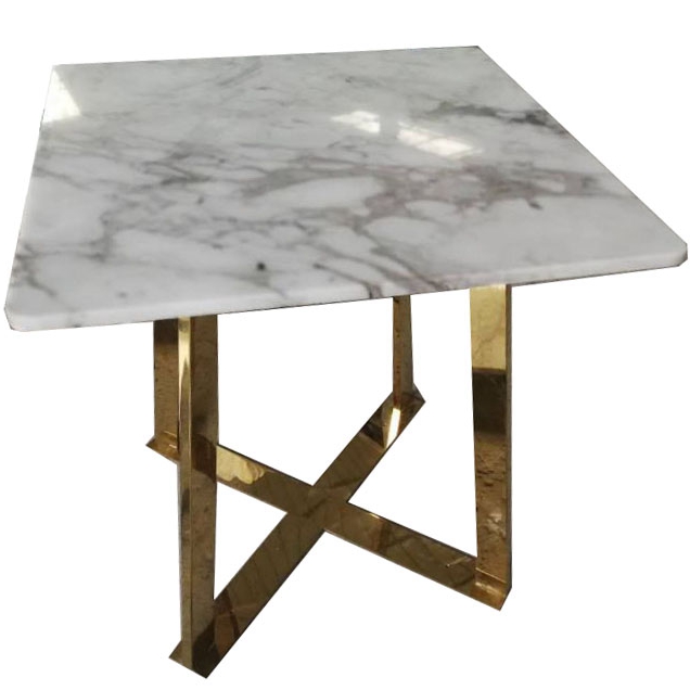 Italian Arabescato Corchia marble coffee table tops.