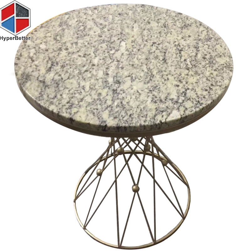 60cm Nesting Tables Cecillia Granite Top Gold Base