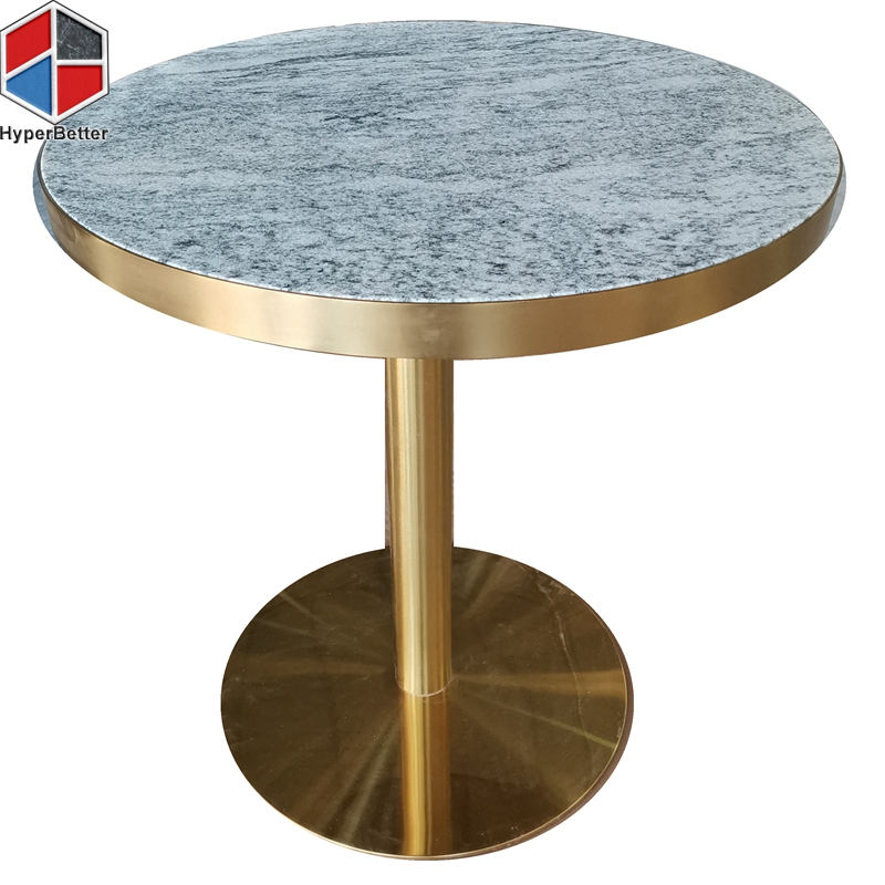 Round viscount white granite coffee tables