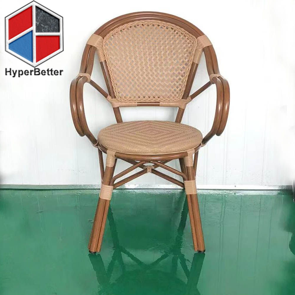 Synthetic rattan dining chair