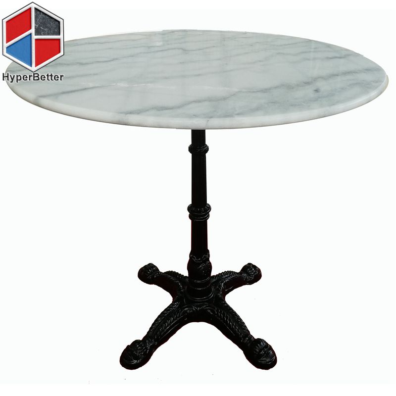 80cm 4person round white marble dining table