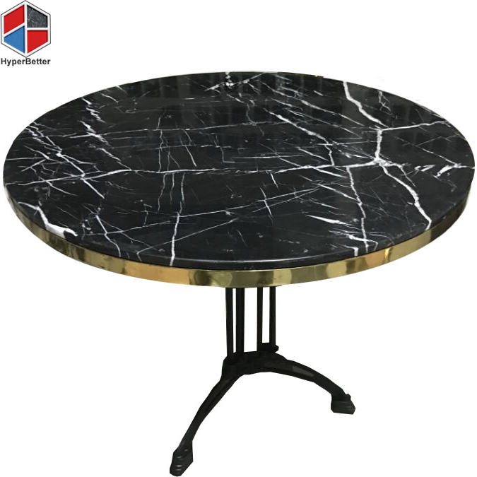 70cm nero marquina round marble dining table