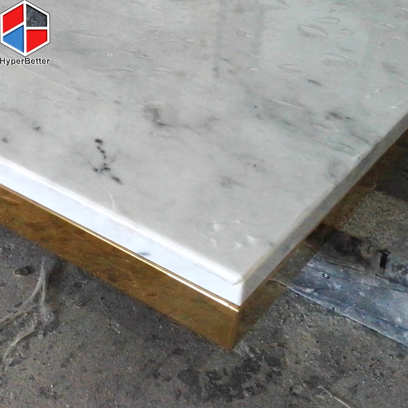 half cover white marble table top