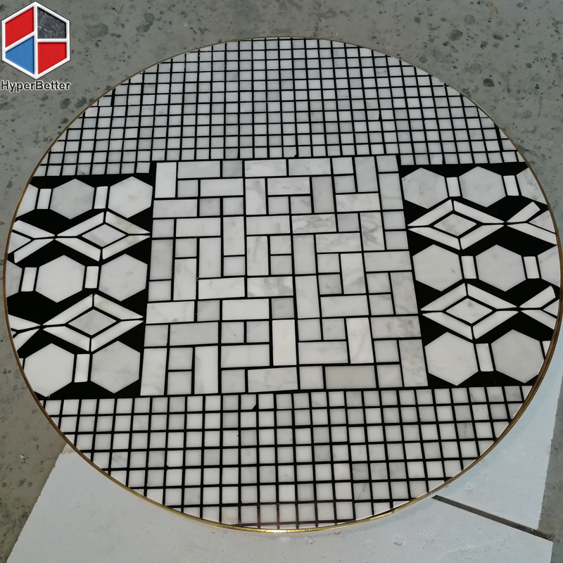 mosaic marble dining table