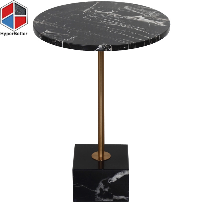 Black Nero Margiua small marble top coffee dining table