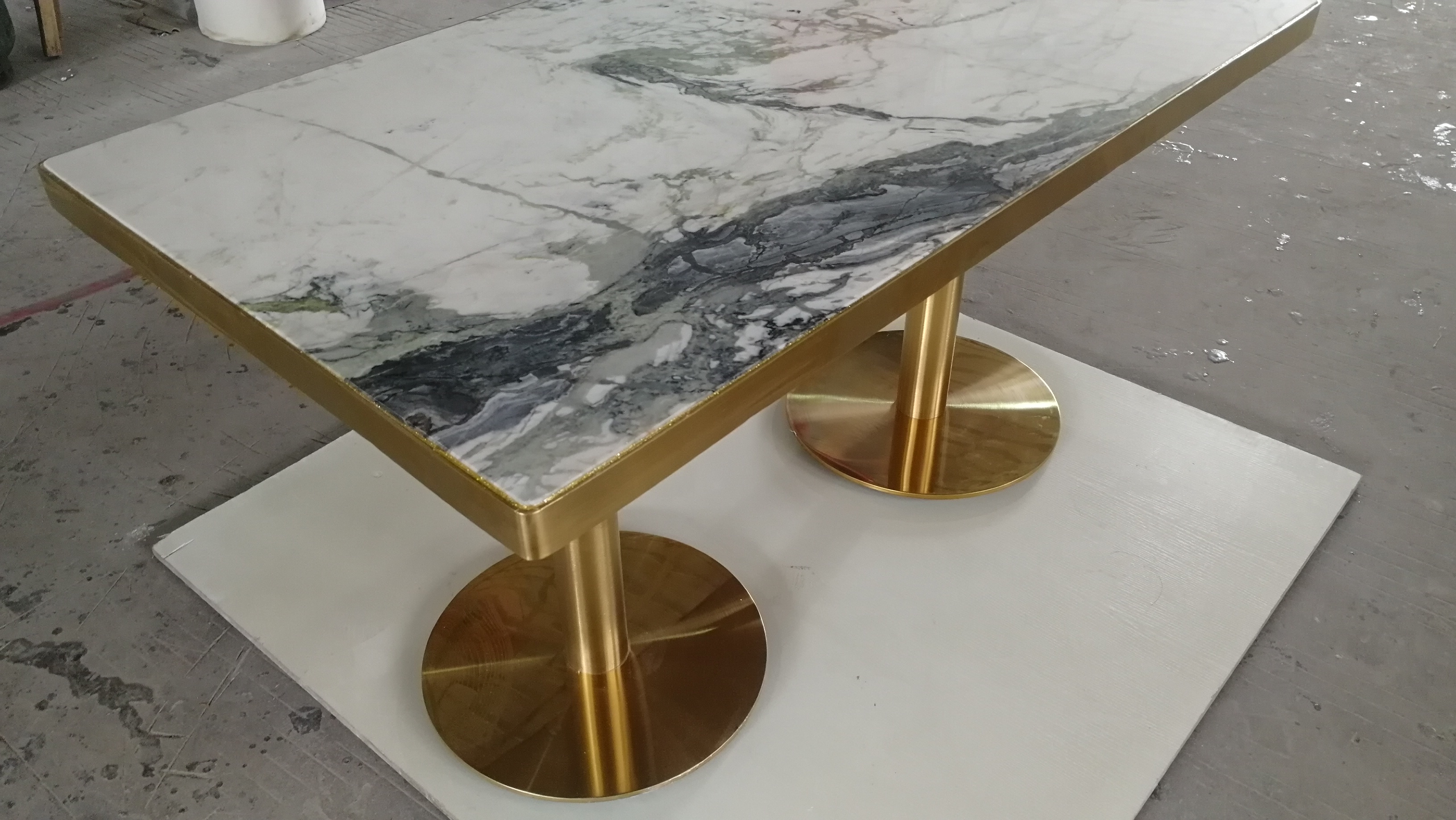 120cm marble dining table 6 seater