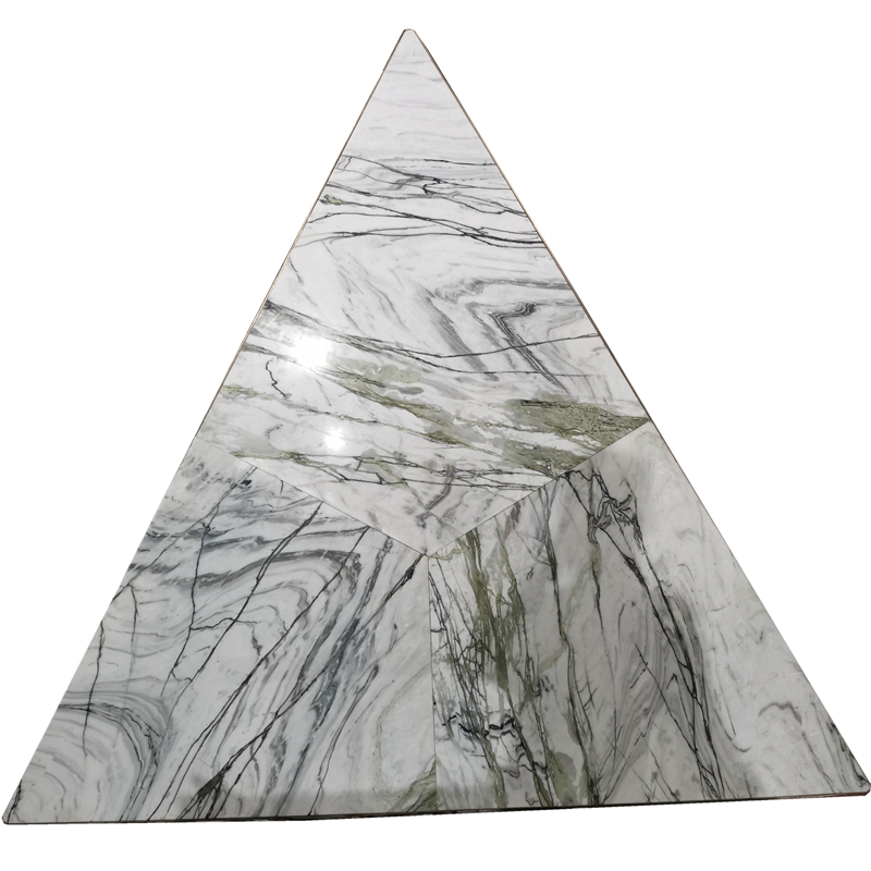 White green marble banquet dining tables