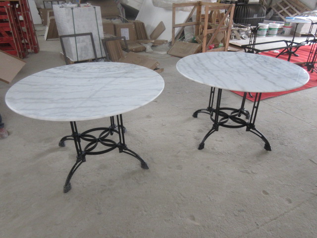 120cm round white marble coffee center table