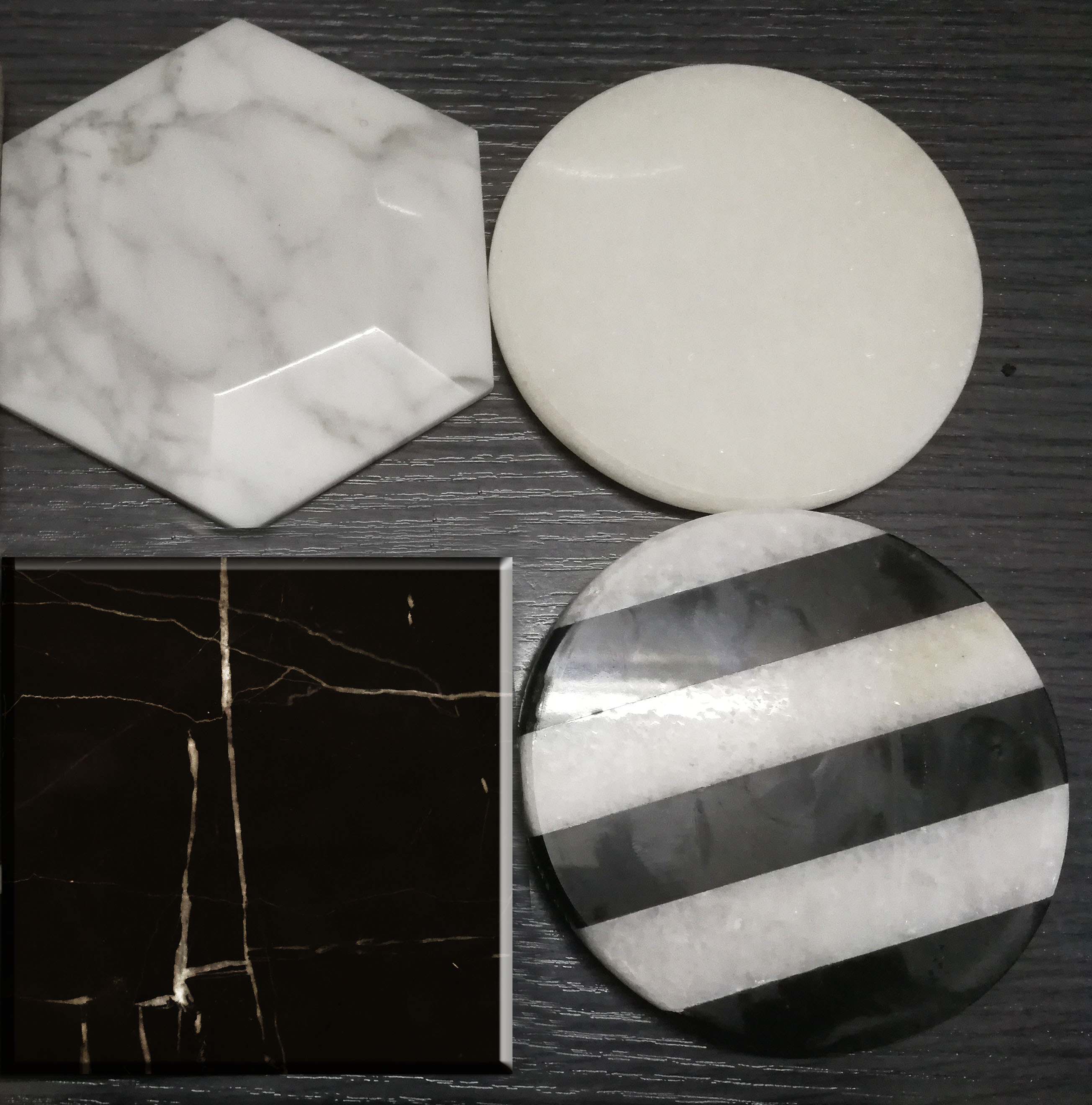 Customized colorful marble coasters