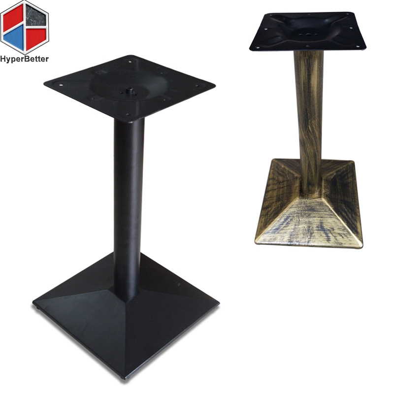 Black square metal furniture legs